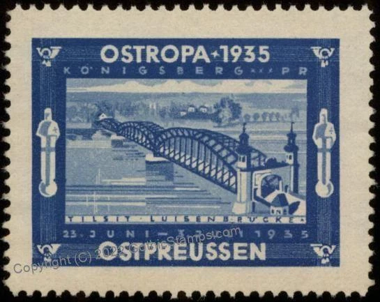 Germany 1935 OSTROPA Koenigsburg Prussia Expo Vignette Donation Stamp Lab 103027 - Image 1 of 1