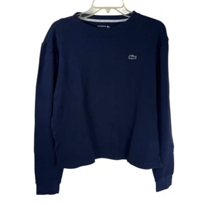 Lacoste Nachtwäsche dunkelblau Herren Medium Waffel Strick Langarm Shirt EUC - Bild 1 von 9