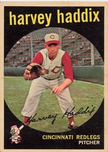 HARVEY HADDIX 1959 TOPPS BASEBALL #184