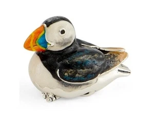 Saturno Silber und Emaille Papageientaucher - komplett gepunzt Sterlingsilber - Bild 1 von 2