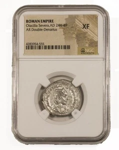 NGC XF Antoninianus of Otacilia Severa AD244-249 NGC Ancients Double Denarius - Picture 1 of 3
