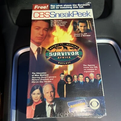 2001 CBS SNEAK PEEK VHS Blockbuster Video survivor CSI amazing race becker jag - Image 1 of 2