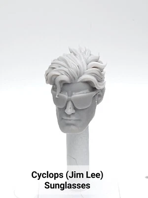 3D-печатная голова циклопа JIM LEE X-MEN #3 1:12 6 дюймов GI Joe классифицированная/Marvel Legend - Изображение 1 из 2