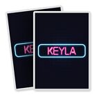 2X Vertical Vinyl Stickers Neon Sign Design Keyla Name #353170