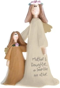 Mutter & Tochter Figur sentimentaler Engel freistehend Ornament - Bild 1 von 1