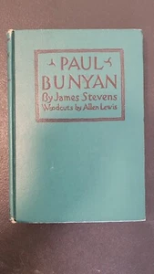 Paul Bunyan von James Stevens Holzschnitte von Allen Lewis Hardcover 1925 blauer Einband - Bild 1 von 9