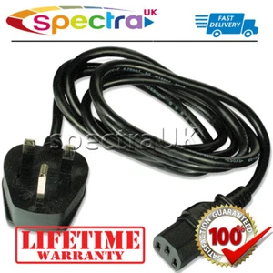 Sony Bravia TV Television Ac Power Supply Cable/Cord/Lead with UK Mains Plug for - Picture 1 of 5