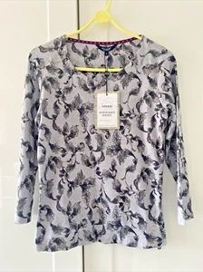 BNWT LADIES 10'S MAINE @ DEBENHAMS SUPERSOFT JERSEY LONG SLEEVED TOP/BLOUSE GREY - Picture 1 of 5