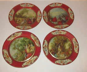 4 lithographed victorian tinplates FRANCE Advertising Chocolate Hermitage - Picture 1 of 6