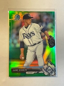 Jaime Schultz 2017 Bowman Chrome Prospect Green Refractor #ed /99 BCP198 Rays