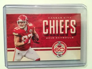 NFL KANSAS CITY CHIEFS 2019 FOOTBALL POCKET SCHEDULE #87 TRAVIS KELCE - NEW - Picture 1 of 4