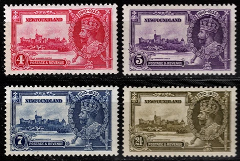 Canada - Newfoundland - 1935 - Silver Jubilee Complete Set of 4 Mint # 226 - 229 Cover