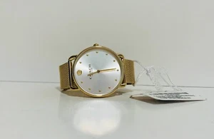 COACH ELLIOT 14504208 SILVER DIAL GOLD-TONE STAINLESS STEEL LADIES WATCH 36 MM - Picture 1 of 15