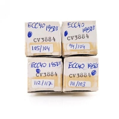 4 x TUBOS TUNGSRAM CV3884 / TUBOS TUNGSRAM ECC40, NOS/NUEVO EN CAJA. CLOSE GETTER, C21ENA Foto 1 de 4