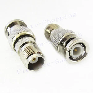 BNC Male to TNC Female jack RF Coaxial Adapter Connector straight nickel - Picture 1 of 3
