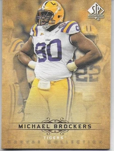 2012 SP Autentica COLLEZIONE TELA MICHAEL BROCKERS LSU Tigers St Louis Rams - Foto 1 di 1