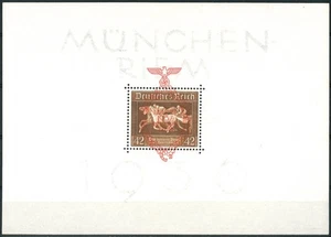 DEUTSCHES REICH 1937 Braune Anleihen - Aufdruck 1. August 1937 München Riem - Bild 1 von 2