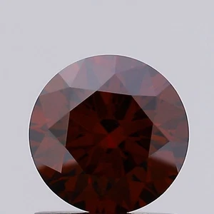 1 CT Red Round Lab Grown Diamond For Engagement Ring - Picture 1 of 3
