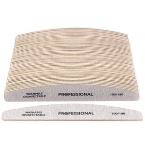 100 un. lija de madera lima de uñas 100/180 tampones de madera de doble cara clavos - Imagen 1 de 12