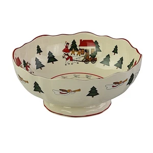 Masons Christmas Village, Footed Fruit Bowl , Made In England - Picture 1 of 4