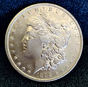 1892 S Morgan Dollar vz Great Eye Appeal Excellent Strike. 100% Original Weiß - Bild 1 von 4