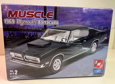 New Old Stock - AMT Ertl Muscle 1969 Plymouth Barracuda 1:25 Car Model Kit - Image 1 of 4