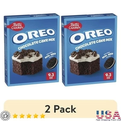 奥利奥巧克力蛋糕混合2包烘焙混合带饼干片轻松烘焙乐趣 — 第 1/4 张图片