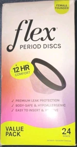 Discos de período FLEX 12 horas Comfort Value Pack 24 discos hipoalergénicos fáciles de usar - Imagen 1 de 5