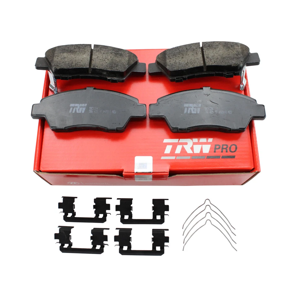 Juego de pastillas de freno delanteras de cerámica TRW Pro con herrajes para Honda CR-Z Fit 1,5 L L4 Foto 1 de 4