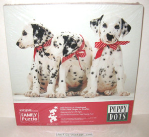 Vintage 1984 Springbok "Puppy Dots" 500 Piece Jigsaw Puzzle NEW, FACTORY SEALED
