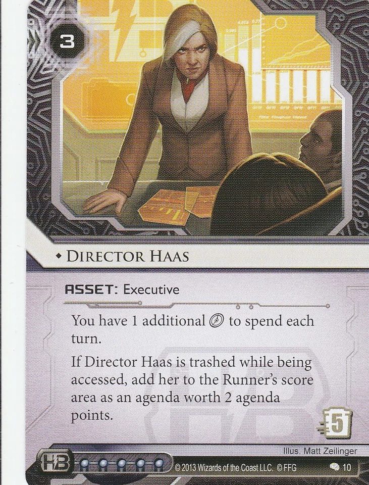 ANDROID NETRUNNER CARD - DIRECTOR HAAS - Image 1 of 1