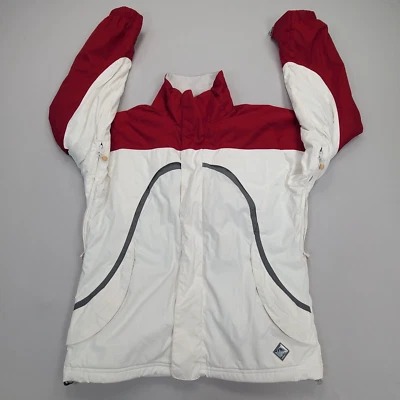 Chaqueta Limelight Mujer Mediana Blanca Roja Esquí Impermeable Abrigo con Capucha Foto 1 de 4