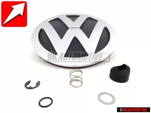 Original VW Rear Badge Emblem Chrome Grey - 1C0853630C WV9 - Picture 1 of 6