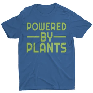 T-shirt maglietta unisex Powered By Plants vegetariana vegana allenamento pianta uomo - Foto 1 di 12