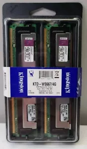 4GB Kingston Fully Buffered (2X2GB) KTD-WS667/4G) PC2-5300F 2Rx8 Server RAM - Picture 1 of 4