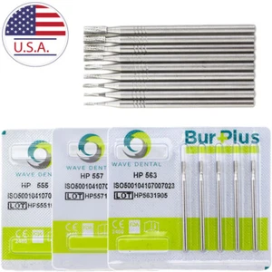 Fresas rectas de carburo dental WAVE HP Lab Bur 557 558 560 563 corte transversal quirúrgico - Imagen 1 de 77