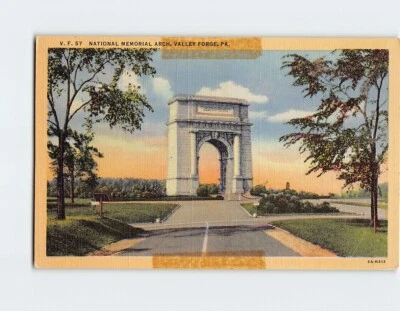 Postcard National Memorial Arch Valley Forge Pennsylvania USA - Image 1 of 2