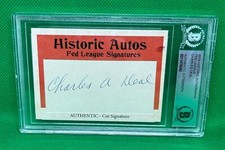 2019 HISTORIC AUTOGRAPHS FEDERAL LEAGUE CHARLES DEAL CUT AUTO BECKETT AUTHENTIC