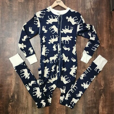 Lazy One Pajama Moose Adult Blue Flapjack PJ's "Don't Moose with Me" Choose Size - Image 1 of 4