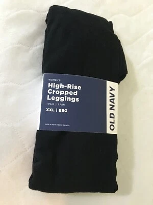 NUEVO CON ETIQUETAS Old Navy Para Mujer Jersey de tiro alto Leggings Cortos Pantalones Negros Tú eliges Foto 1 de 4