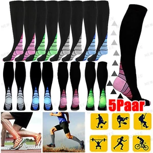 5Paar Kompressionsstrümpfe Stützstrümpfe Reisestrümpfe Kniestrümpfe Herren Damen - Bild 1 von 22
