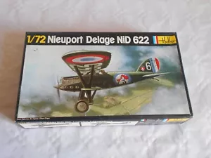 Kit Modelo Vintage Heller 224 Nieuport Delage Nid 622 escala 1/72 sin calcomanías - Imagen 1 de 2