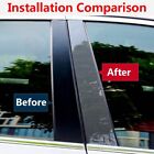 6pcs Carbon Fiber Pillar Posts Window Trim Cover Fit For Toyota Camry 2007-2011