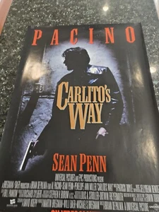 CARLITO'S WAY POSTER FILM lato singolo RARO ORIGINALE LAMINATO 27x40 AL PACINO - Foto 1 di 10