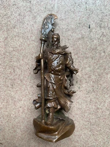 Gran Estatua China de Bronce Hecha a Mano *Figura KwanGong* XX025 - Imagen 1 de 8