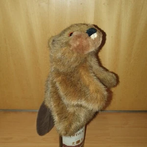 Vintage Hand Glove Puppet TOMY FLUPPETS BEAVER Furry Plush Animals The Muppets - Photo 1/3