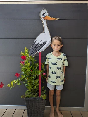 Süßer kleiner Babystorch für draußen, Babystorch zur Geburt - Bild 1 von 3