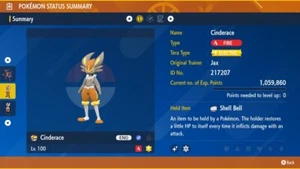 CINDERACE 6IV SHINY EV RAID ADDESTRATO PRONTO XXXL O NORMA POKEMON SCARLATTO/VIOLETTO - Foto 1 di 4