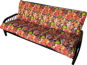 Coprimaterasso Futon Cotone/Poliestere, Protezioni Copriletto, Completo Tropicale R - Foto 1 di 1