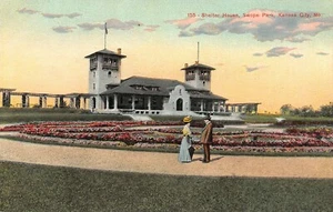 Shelter House  Swope Park  Kansas City, MO Vtg 1910's Postcard - Picture 1 of 2